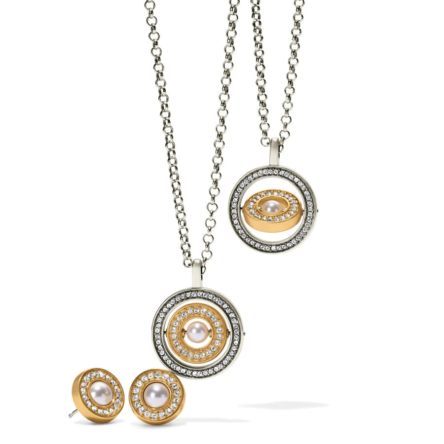 Meridian Pearl Spin Pendant Necklace