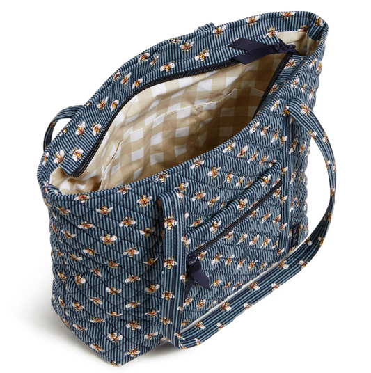 Vera Bradley Small Vera Tote - Bees Navy