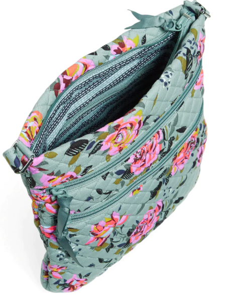 Vera Bradley Triple Zip Hipster Crossbody - Rosy Outlook