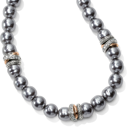 Brighton Neptune's Rings Gray Pearl Short Necklace