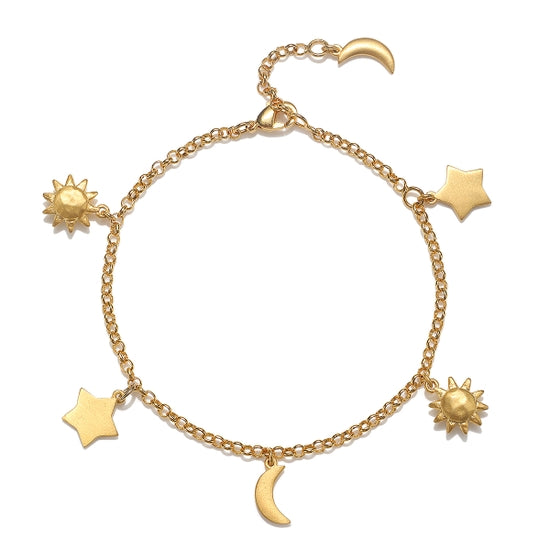 Satya Sun and Moon Gold Charm Bracelet