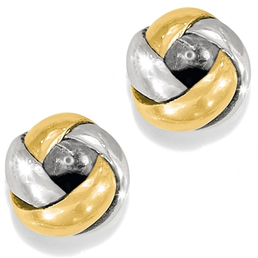 Love Me Knot Mini Post Earrings Two Tone - Jewelry - SierraLily