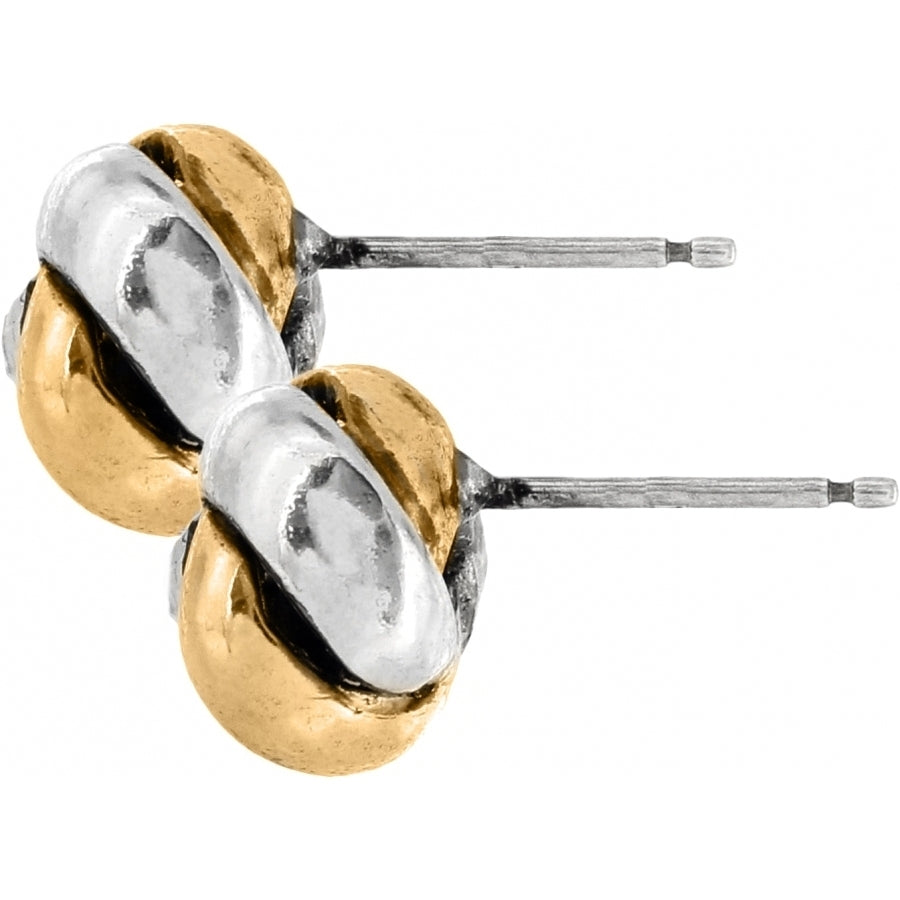 Love Me Knot Mini Post Earrings Two Tone - Jewelry - SierraLily