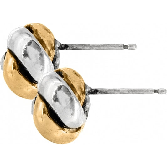 Love Me Knot Mini Post Earrings Two Tone - Jewelry - SierraLily