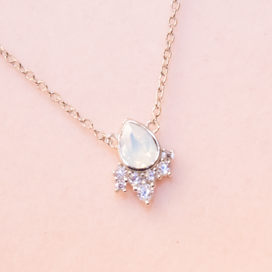 "Chloe" Necklace in White Opal Swarovski® - Jewelry - SierraLily