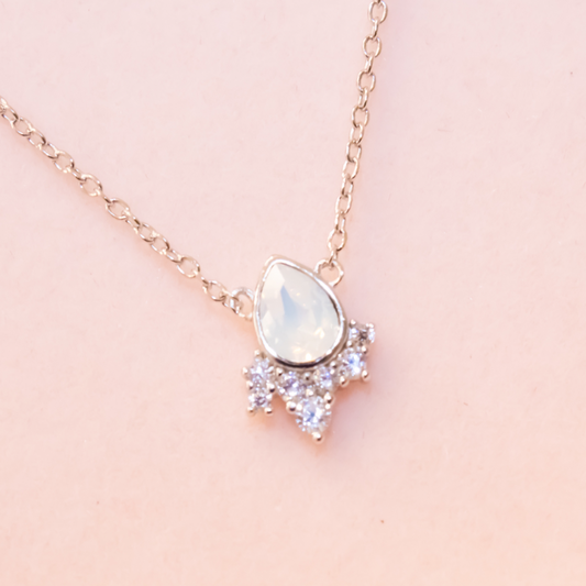 "Chloe" Necklace in White Opal Swarovski® - Jewelry - SierraLily