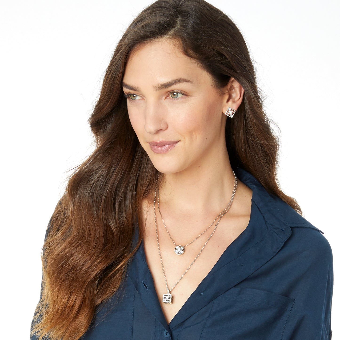Brighton Bonjour Cube Pendant Necklace