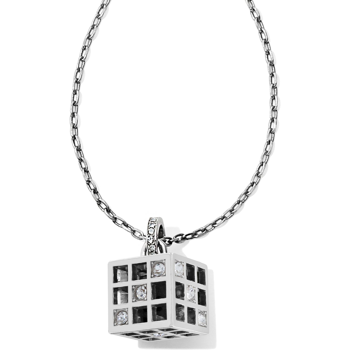 Brighton Bonjour Cube Pendant Necklace