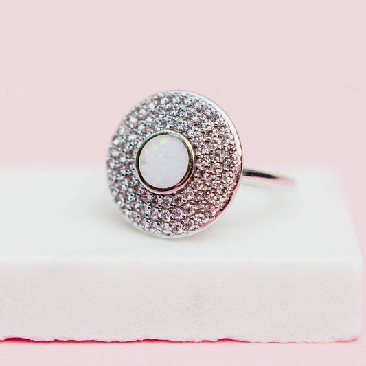 Chloe + Lois White Opal CZ Mod Ring