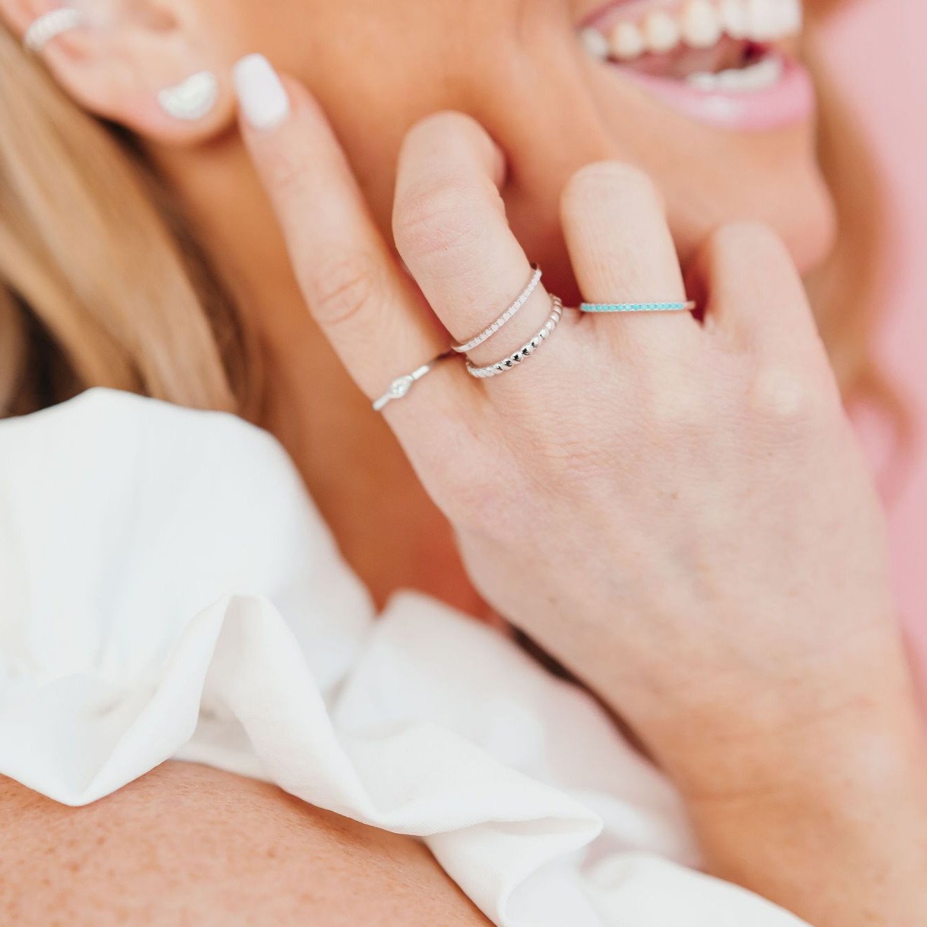 Chloe + Lois Slim Beaded Ring