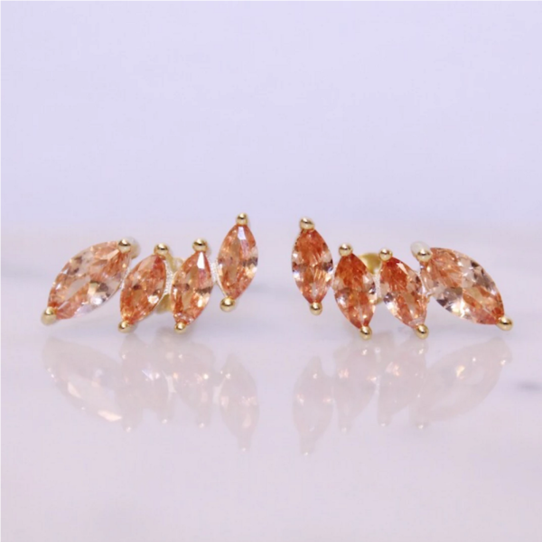 Cubic Zirconia "Crown" Ear Climbers - Jewelry - SierraLily