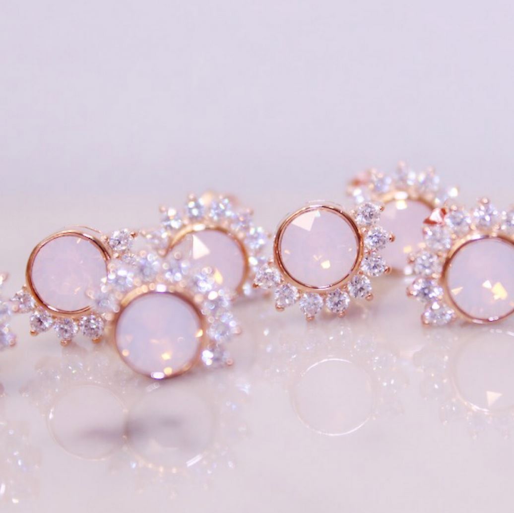 Chloe + Lois Rosewater Pink "Lois" Studs