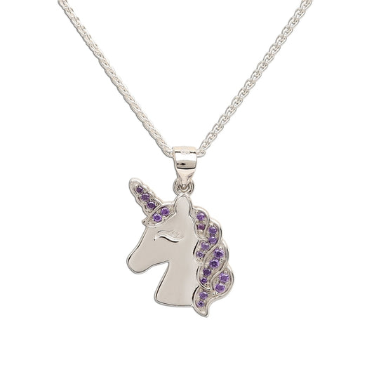 Cherished Moments Sterling Silver Girls Unicorn Necklace for Kids