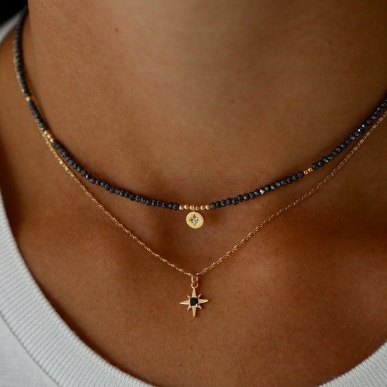 Katie Waltman Jewelry Crystal Beaded Necklace with Petite Star Pendant