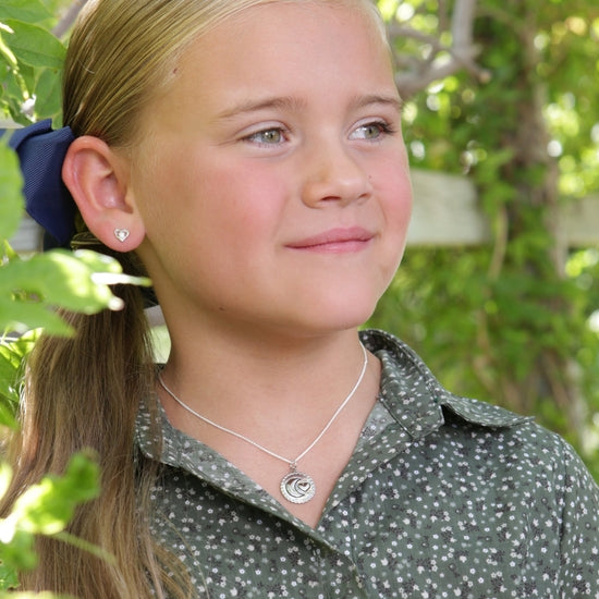 Cherished Moments Sterling Silver Kids I Love You to the Moon & Back Necklace