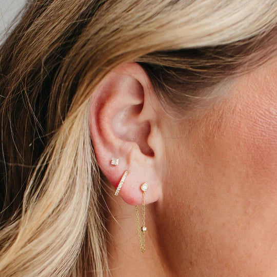 Little Luxuries Luxe Drop Chain Stud Earrings