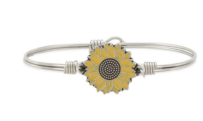 Luca + Danni Yellow Sunflower Bangle Bracelet to Support Ukraine