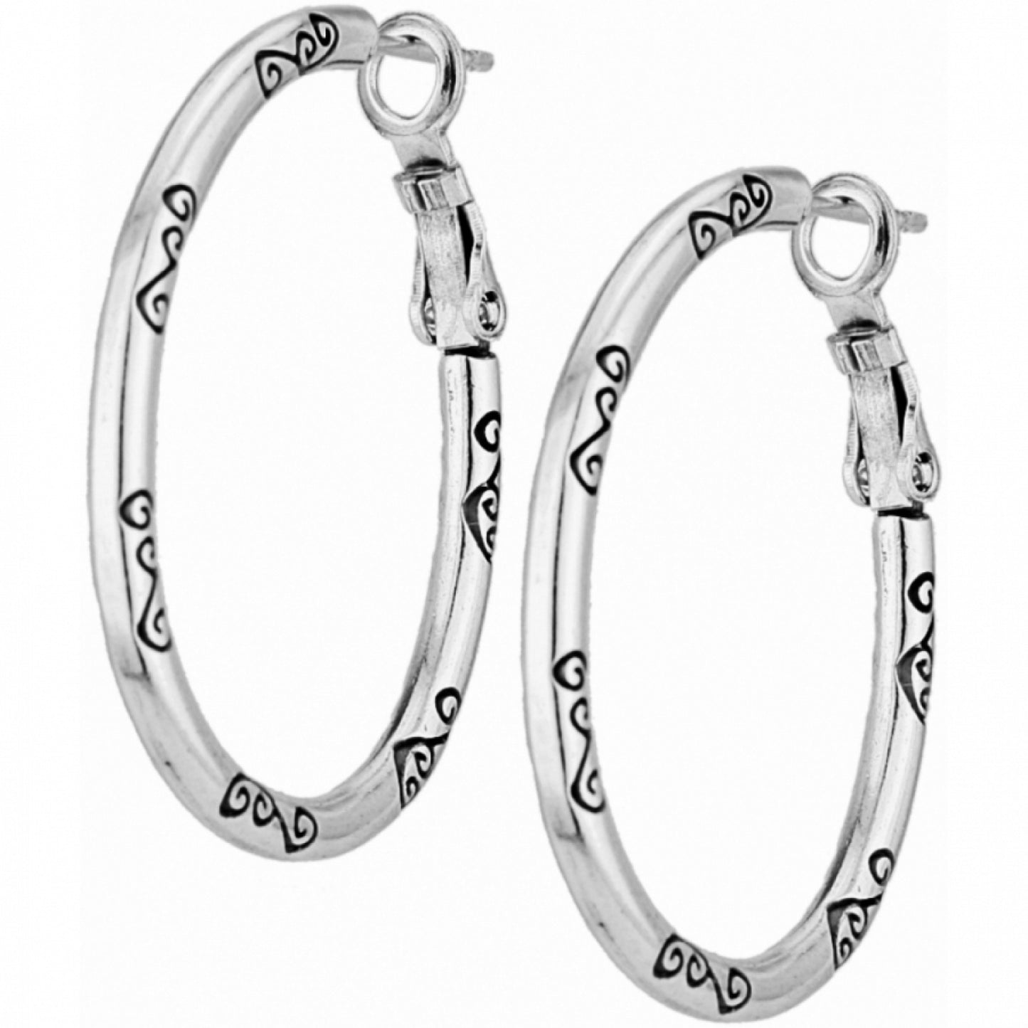 Brighton Oval Hoop Charm Earrings