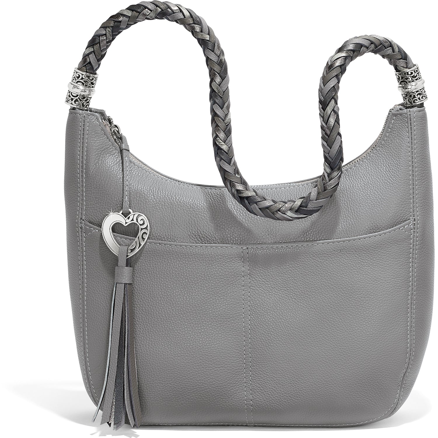 Sac Hobo Brighton Nina En Cuir Bronze - Grand Modèle Brodé, Occasion Avec Housse
