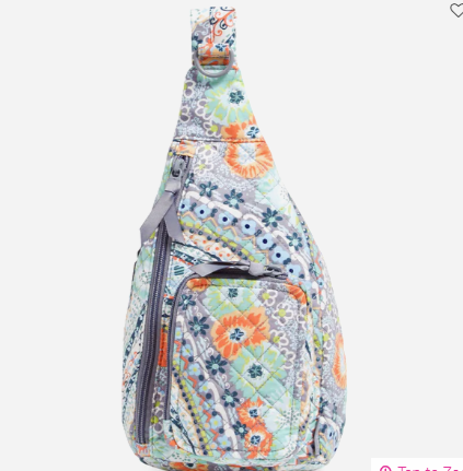 Vera Bradley Sling Backpack in Citrus Paisley