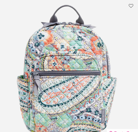 Vera Bradley Small Backpack in Citrus Paisley