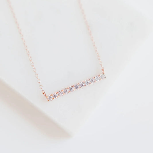 Chloe + Lois Pave Bar Necklace