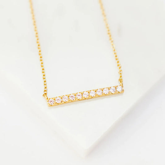 Chloe + Lois Pave Bar Necklace