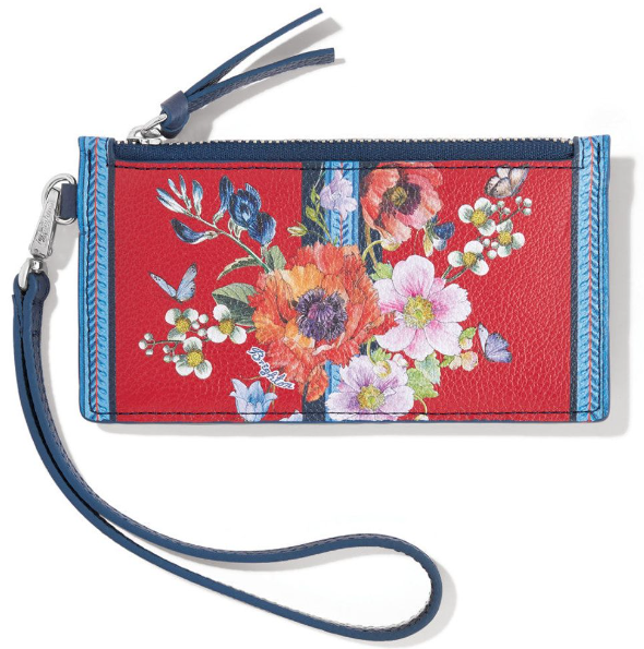 Brighton Poppy Card Pouch - Blossom Hill Rouge