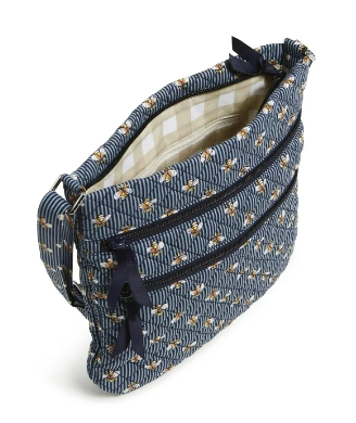 Vera Bradley Triple Zip Hipster Crossbody - Bees Navy