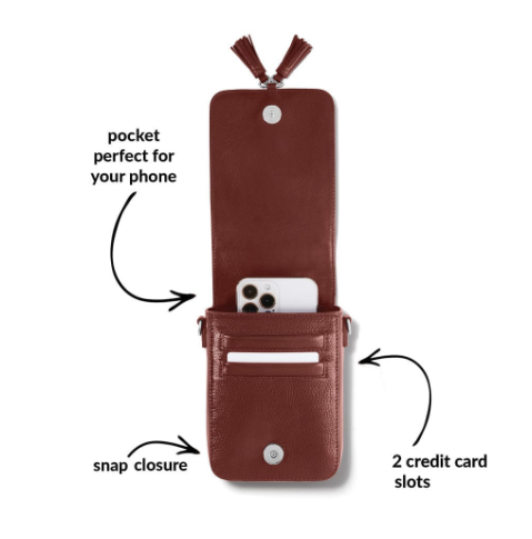 Brighton Ilia Flap Mini Crossbody Bag - Garnet