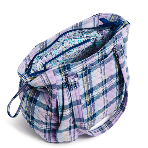 Vera Bradley Glenna Satchel - Amethyst Plaid