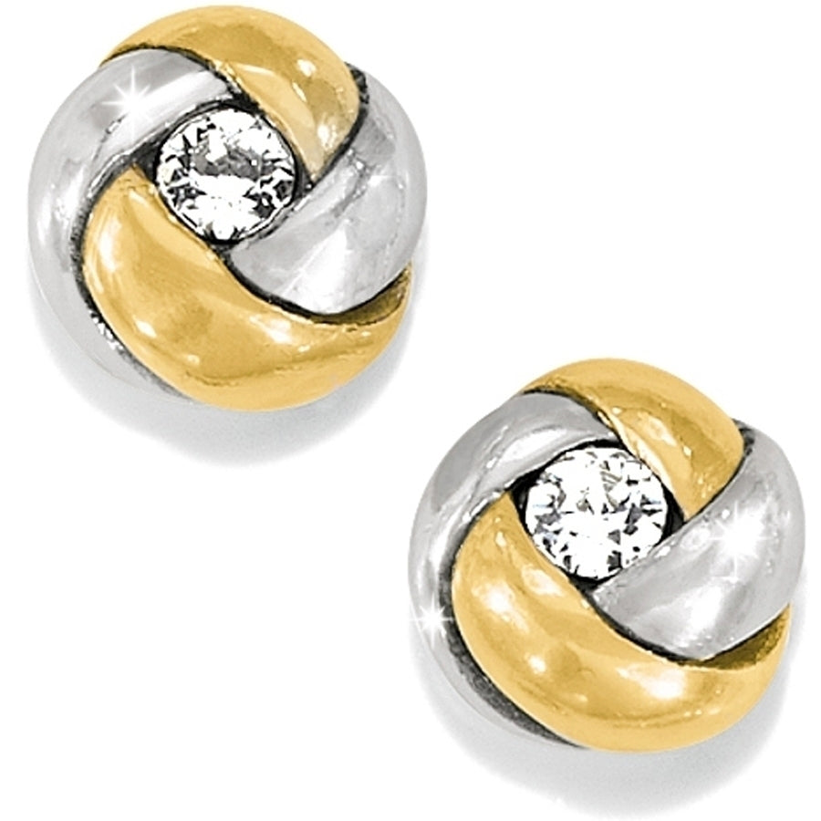 Love Me Knot Mini Post Earrings Two Tone - Jewelry - SierraLily