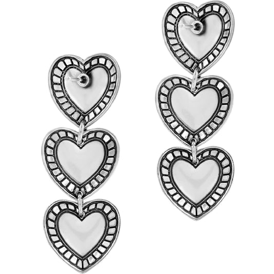 Brighton Big Sky Heart Post Drop Earrings