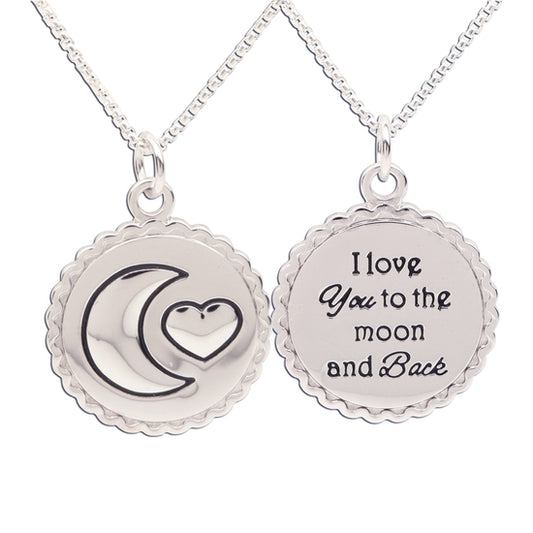 Cherished Moments Sterling Silver Kids I Love You to the Moon & Back Necklace