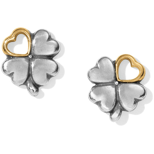 Brighton Clover Heart Mini Post Earrings