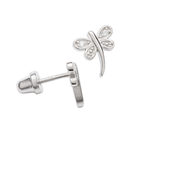 Cherished Moments Sterling Silver Girls Kids Screw-Back Earrings