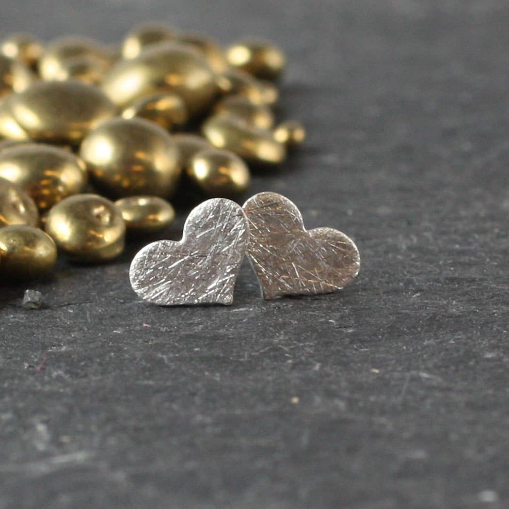 Sterling Silver Heart Post Earrings - Jewelry - SierraLily