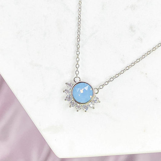"Lois" Necklace in Air Blue Swarovski® - Jewelry - SierraLily