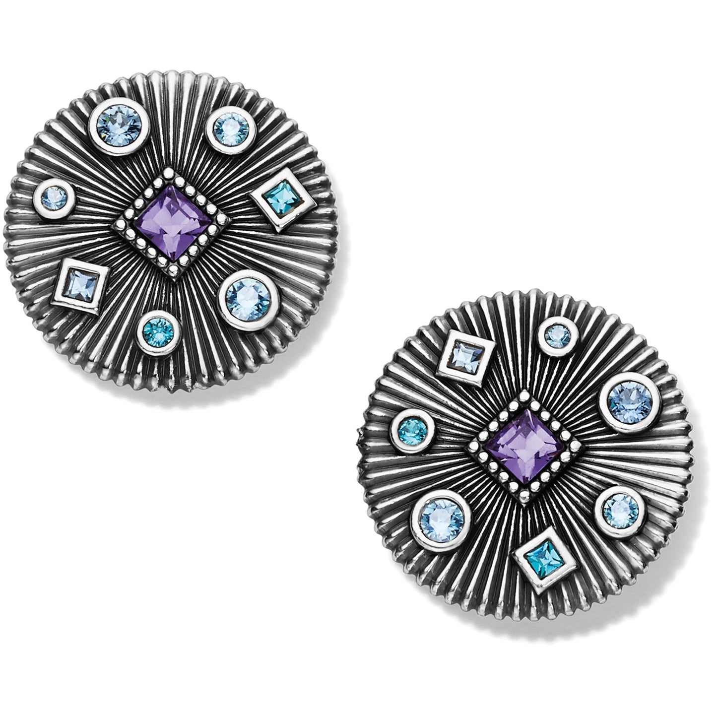 Brighton Halo Rays Round Post Earrings