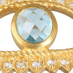 Satya Fancy Blue Topaz Eye Ring Gold