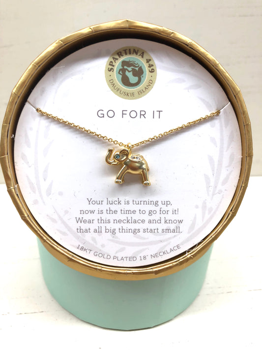 Spartina Go For It Elephant Necklace