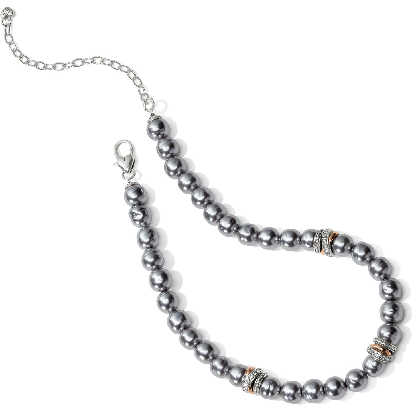 Brighton Neptune's Rings Gray Pearl Short Necklace