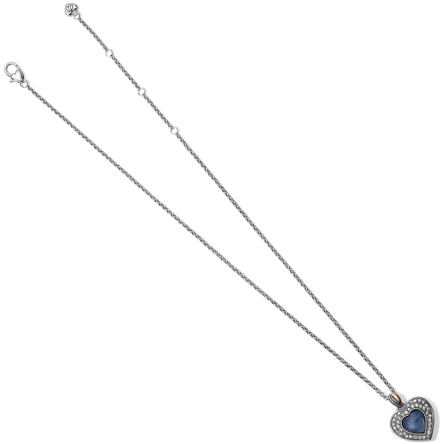 Brighton Neptune's Rings Brazil Blue Quartz Heart Reversible Necklace