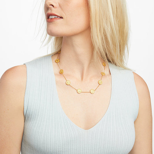 Julie Vos Coin Demi Station Necklace