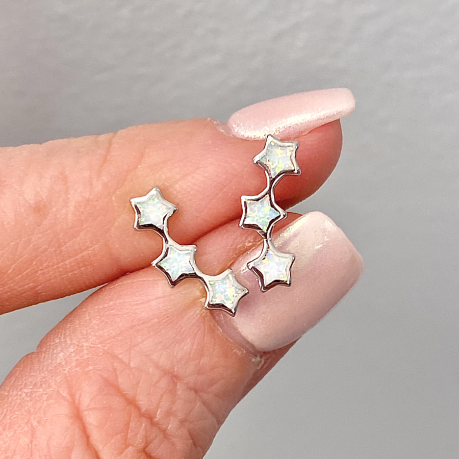 "Starry Night" Ear Climbers in White Opal - Jewelry - SierraLily