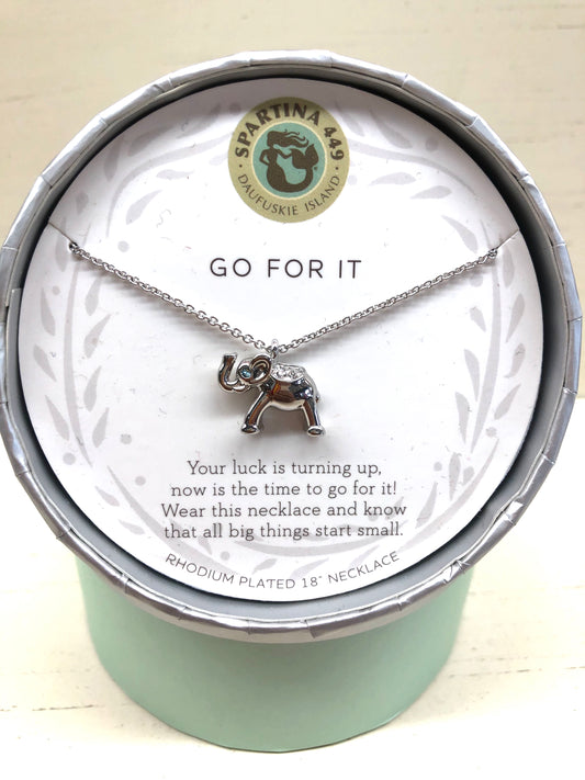 Spartina Go For It Elephant Necklace
