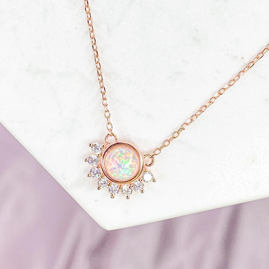 "Lois" Necklace in White Opal - Jewelry - SierraLily