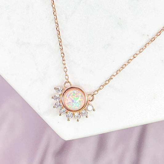 "Lois" Necklace in White Opal - Jewelry - SierraLily
