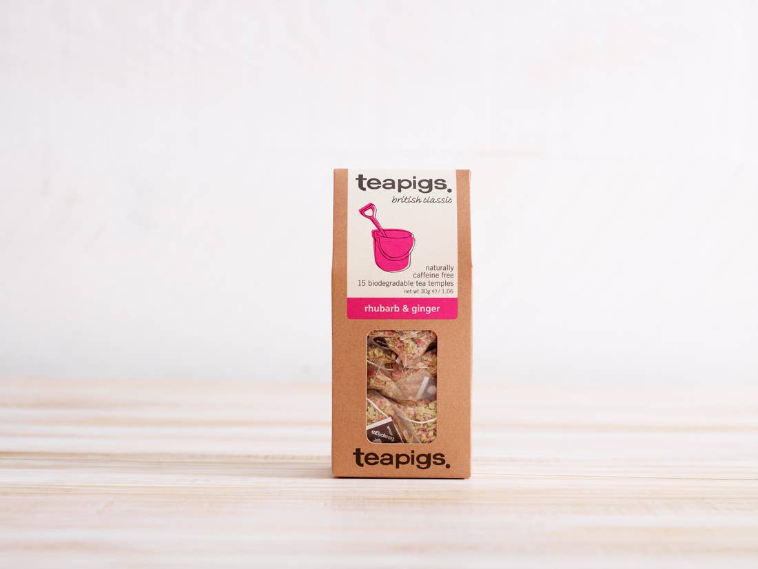 Teapigs Rhubarb & Ginger Tea - 15 Temples