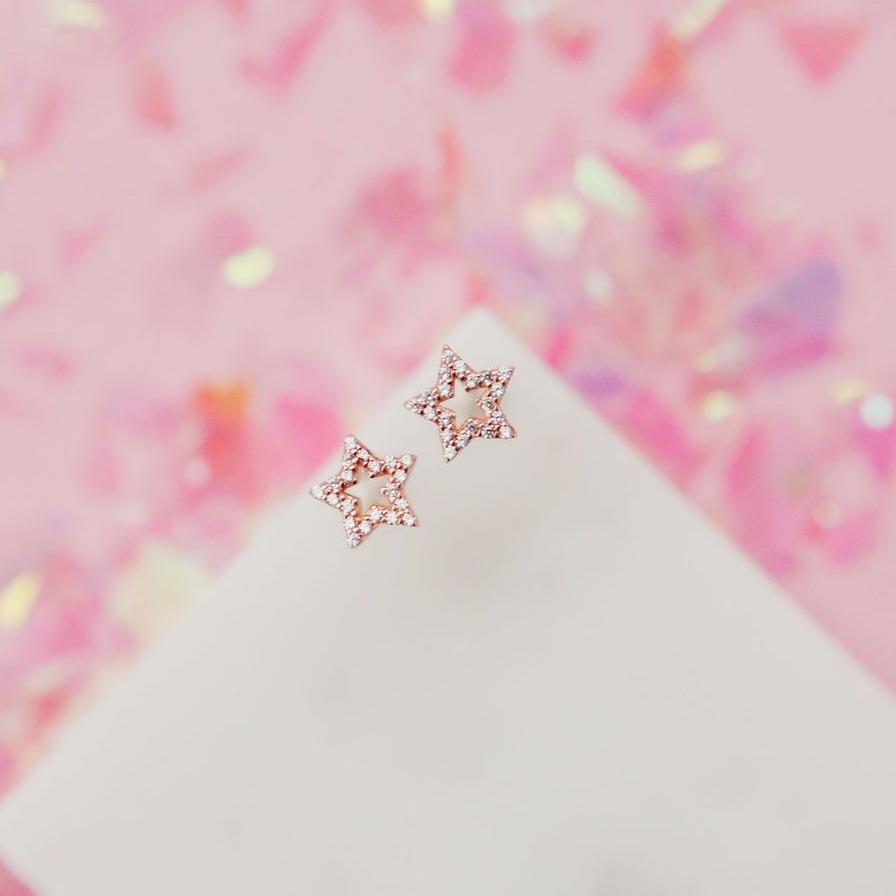 Chloe + Lois Glittering Pave Star Studs